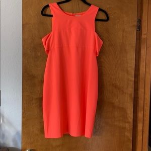 Woman’s lined orange GB summer dress.